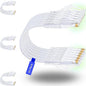 Rapink Patch Cables Cat6/ Cat6a 10ft (24 Pack) Slim, Cat6a Ethernet Patch Cable 10G Support, Snagless Cat 6 Patch Cable for Patch Panel to Switch, Flexiable Cat6 Ethernet Cable White (24PC6AW-10)
