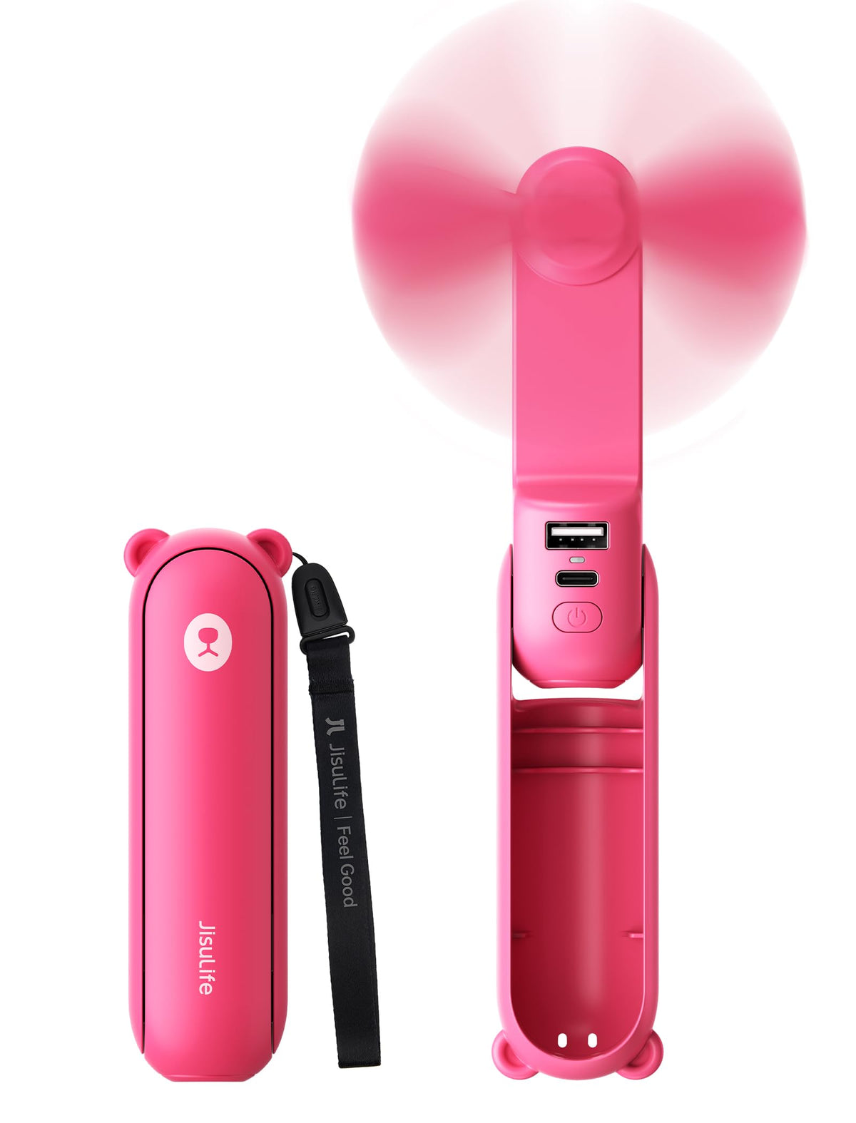 JISULIFE 3 IN 1 Portable Fan with Power Bank & Flashlight Featured