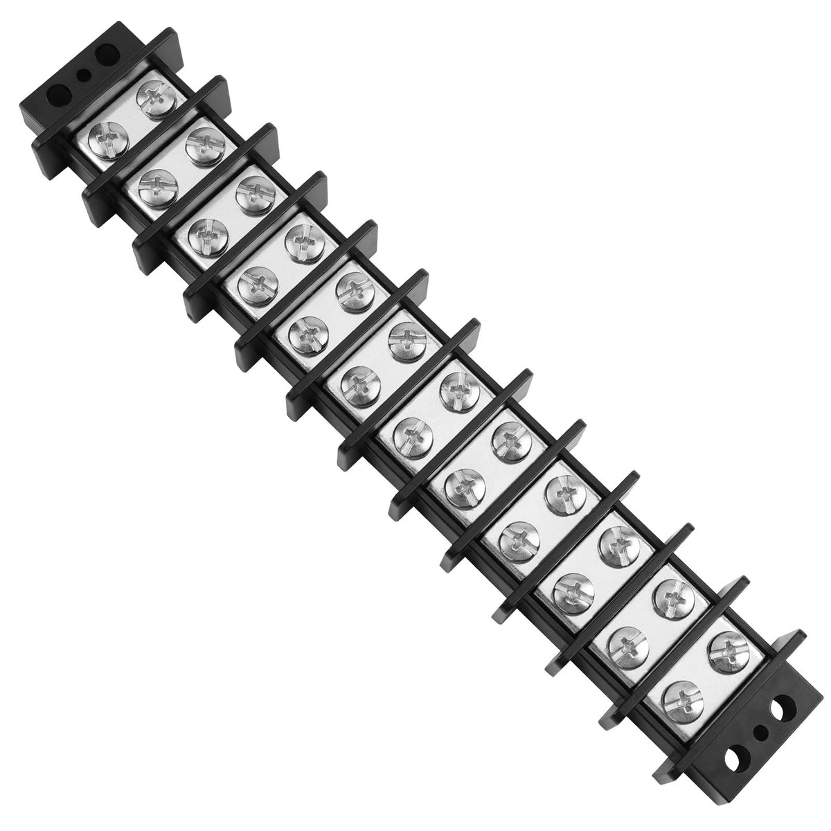 GLOSO Marine Terminal Blocks TBD Double Row Stainless 10-22 AWG Cu, 30A/600V- 1 Pack, 14 Poles