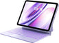 GreenLaw for iPad 11th(A16,2025)/10th(2022) Generation Case with Keyboard, Magic-Style Keyboard Stand, 7 Color Backlit, Stain-Resistant Surface, Multi-Touch Trackpad, Light Purple