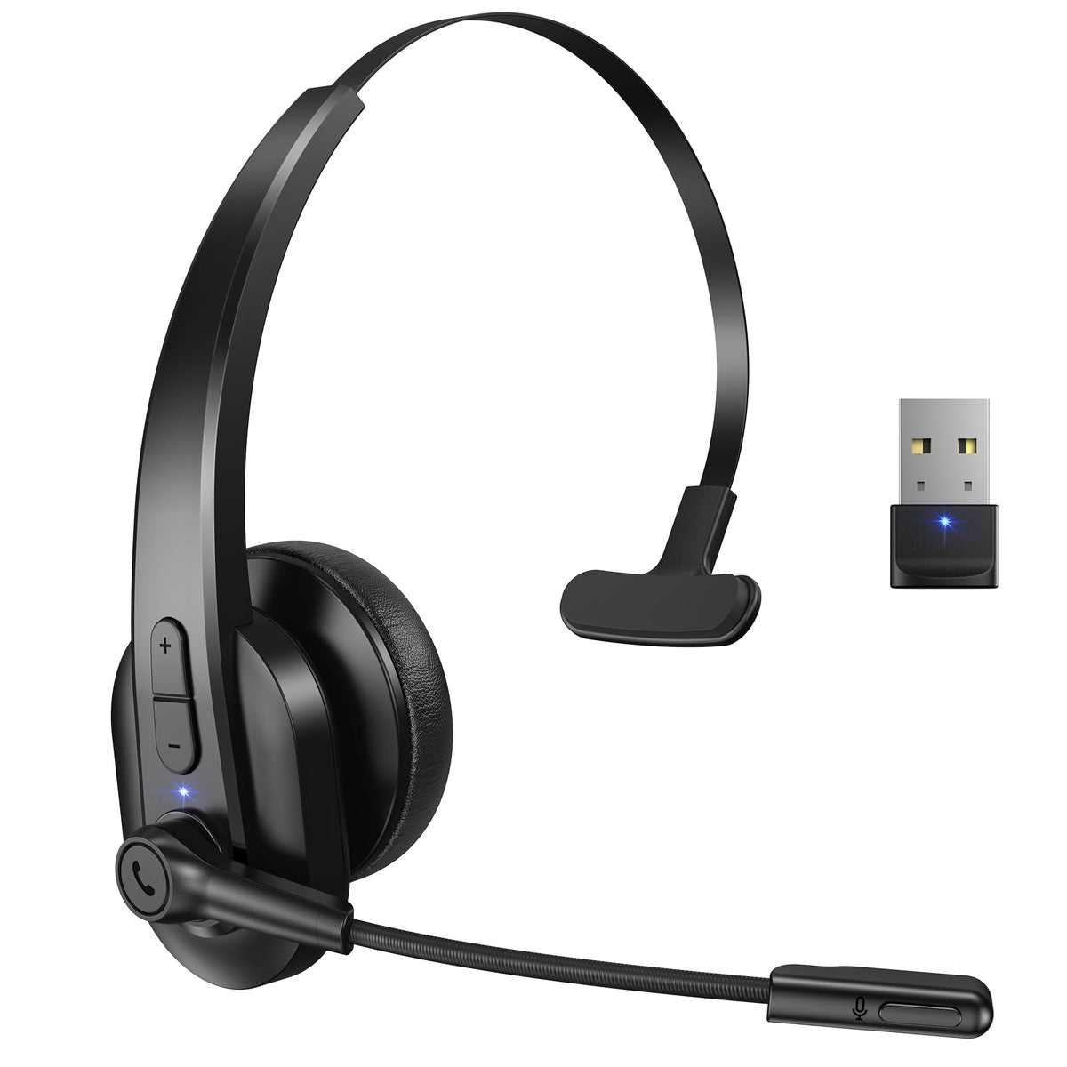 Sarevile Wireless Headset with Microphone, Bluetooth Headset for Cell Phones, Computer, Zoom Skype Mettings, On Ear for Work