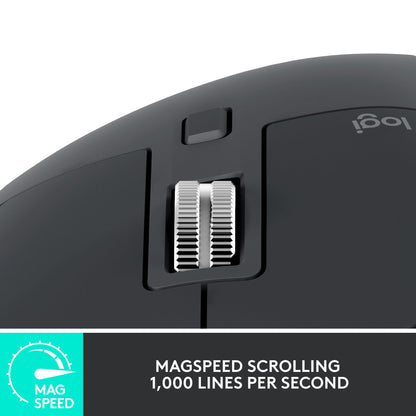 Logitech MX Master 3S Wireless Mouse Standard Edition Logi Bolt - Graphite