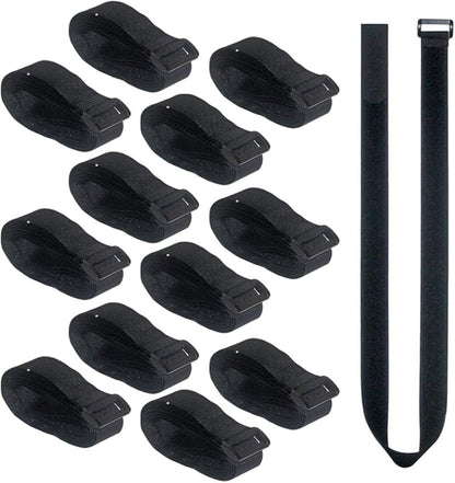 36 inch Cable Straps,12 pcs Reusable Fastening Hook and Loop Utility Cable Ties Down Wraps Adjustable Cinch Straps