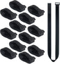 36 inch Cable Straps,12 pcs Reusable Fastening Hook and Loop Utility Cable Ties Down Wraps Adjustable Cinch Straps