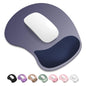 ITNRSIIET Ergonomic Mouse Pad, Cushioned Gel Wrist Rest, Non-Slip Base, Smooth Surface, Cute Multi-Color, 9.5 x 8.2 in, White