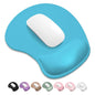 ITNRSIIET Ergonomic Mouse Pad, Cushioned Gel Wrist Rest, Non-Slip Base, Smooth Surface, Cute Multi-Color, 9.5 x 8.2 in, White