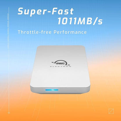 OWC Envoy Pro Elektron Portable 2TB SSD, Super Fast External SSD with up to 1250MB/s Performance, USB 3.2 Gen 2 and USB 2.0/3.0 Backwards and Universally Compatible, NVMe Powered Portable SSD