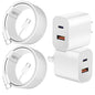 USB C Charger for iPhone 15,4-Port Fast iPhone 15 Wall Charger Block,2Pack 40W Multiport Quick USB C Wall Charger Plug Adapter,10FT USB C to C Cable for iPhone 15/15 Pro/15 ProMax/15 Plus,iPad Pro/Air