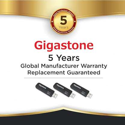 GIGASTONE V30 32GB USB 2.0 Flash Drive 5-Pack, Capless Retractable Design Pen Drive, Carbon Fiber Style, Reliable Performance & Durable