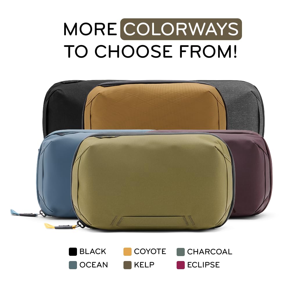 Peak Design Tech Pouch, Eclipse, Electronics Organizer for Travel or Everyday Carry, Origami-Style Storage, Cable Pass-Through, Weatherproof Recycled Nylon, Gear Carry Bag for Men and Women
