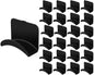 Wonderjune 60 Pcs Headphone Wall Hangers Adhesive Gaming Headset Holder Hooks for Wall Mount Strong Universal Stand Hooks for Most Headphone Controller, Hat, Baseball Caps, Door, Closet (Black)