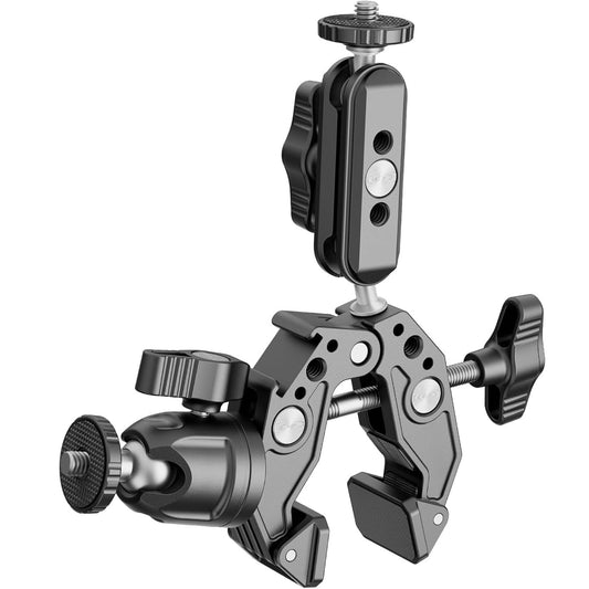 NEEWER Super Clamp with 3" Dual Ballhead Magic Arm, Ball Head Adapter, ST85