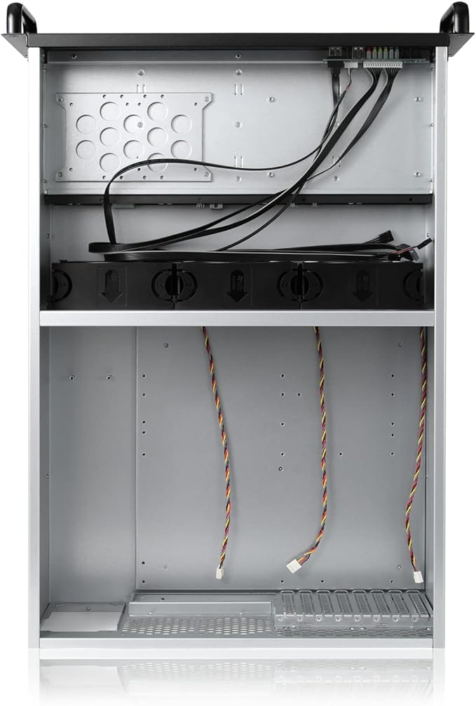 RackChoice 4U Rackmount Server Chassis 8-Bay 12Gbps Hot-Swappable SATA/SAS, EATX/ATX Compatible, Alloy Steel, Black, Ideal for Data Centers & SMBs
