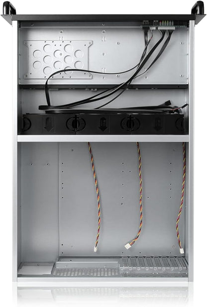 RackChoice 4U Rackmount Server Chassis 8-Bay 12Gbps Hot-Swappable SATA/SAS, EATX/ATX Compatible, Alloy Steel, Black, Ideal for Data Centers & SMBs
