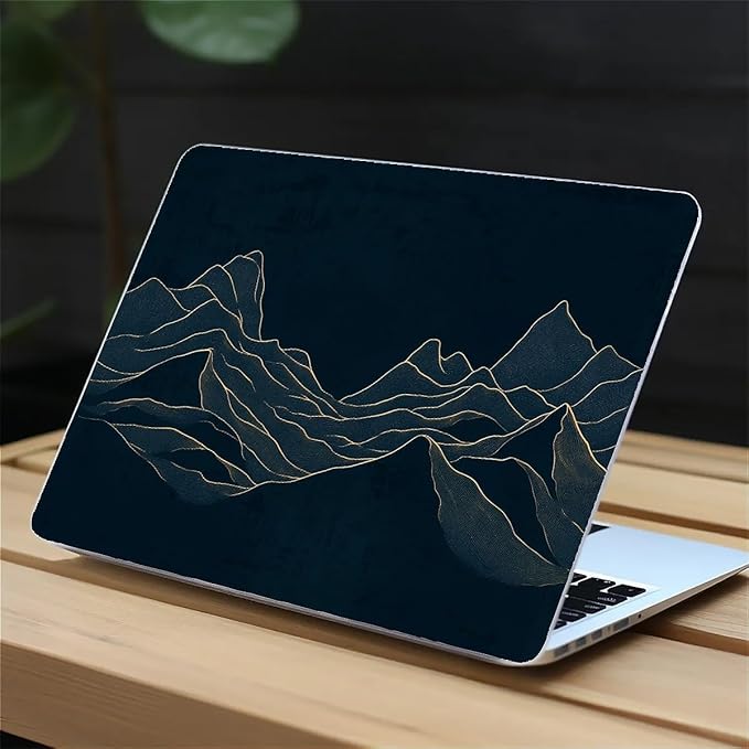 Compatible with MacBook Air 13.3 13.6 Inch Case 2022 2021 2020 2019 Plastic Hard Shell Case Cover,13.6 Air (A2681) M2 2022, Dark Mountains