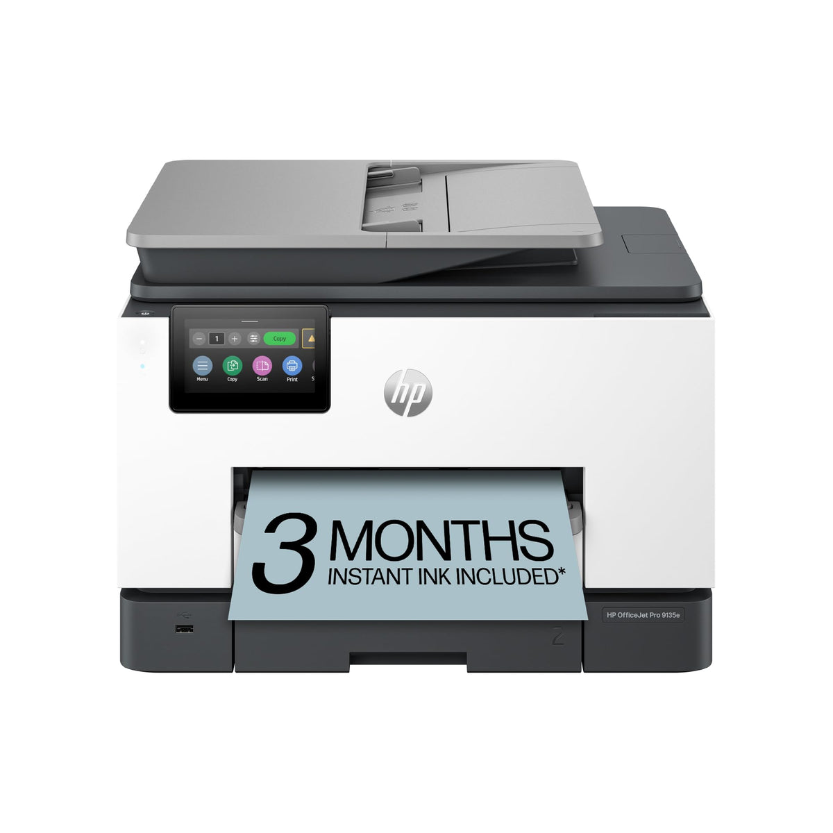 HP OfficeJet Pro 9135e Wireless All-in-One Color Inkjet Printer, Print, scan, Copy, fax, ADF, Duplex Printing Best-for-Office, 3 Month Instant Ink Trial Included, AI-Enabled (404M0A)