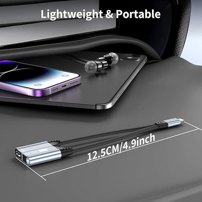 Quanlex 2 in 1 Magnetic USB C to 3.5mm Headphone Jack Adapter and Charger, USB C to Aux Audio Jack Hi-Res 32bit/384kHz with PD 60W Fast Charging Dongle Cable for iPadiPhone 16/15