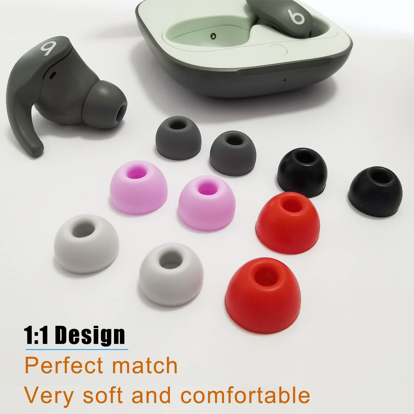 Silicone Ear Tips for Beats Fit Pro/Studio Buds/Powerbeats Pro 2/Solo Buds