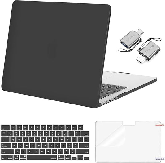 MOSISO Compatible with MacBook Air 13 inch Case M5 2026 M4 2025 M3 M2 2024-2022 A3449 A3240 A3113 A2681, Hard Shell&Keyboard Cover&Screen Film&Type C for MacBook Air 13.6 inch Case, Slate Gray