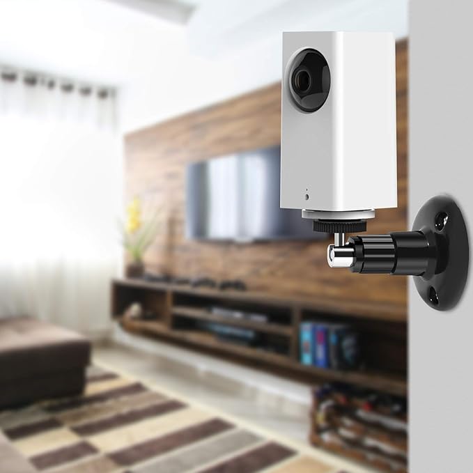 FastSnail Wall Mount Compatible with Wyze Cam Pan & Wyze Cam V3/Ring Camera, Adjustable Indoor Outdoor Mount for Wyze Cam Pan, Wyze Cam Outdoor, Wyze Cam V3/ArloPro/2/3/4/5//Ultra/Ultra 2 Pack Black