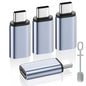 MoKo Lightning to USB-C Adapter for iPhone 17 16 15, Charge Only, 4 PCS