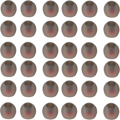 36 Pieces Small Earbud Tips Soft and Comfortable Ear Bud Replacement Pieces Silicone Fit Most in-Ear Headphones，Inner Hole 3.8mm -5.5mm，Small Black and Red Replacement Eartips