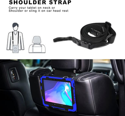 Rantice Case for Samsung Galaxy Tab Active5 PRO / Active4PRO / Active PRO 10.1, Shockproof Drop Protection Case with 360 Stand, Hand Strap & Shoulder Strap for SM-X350/X356B/T540/T547/T630/T638(Blue)