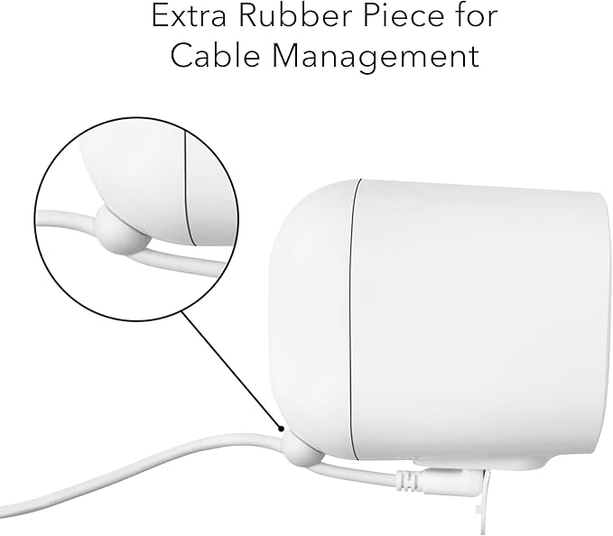Wasserstein Solar Panel Compatible with Arlo Essential 2K Outdoor Security Camera (2nd Gen) / XL (2nd Gen) & Essential Spotlight (Camera NOT Included) - (2-Pack, White)