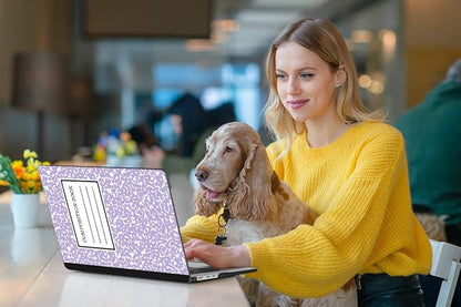 MEEgoodo Case for M4/M3/M2 MacBook Air 13.6 inch Case 2025 2024 2022, Fit Model A3240/A3113/A2681, Laptop Hard Shell with Keyboard Cover Compatible with MacBook Air 13 inch, Composition Book Purple