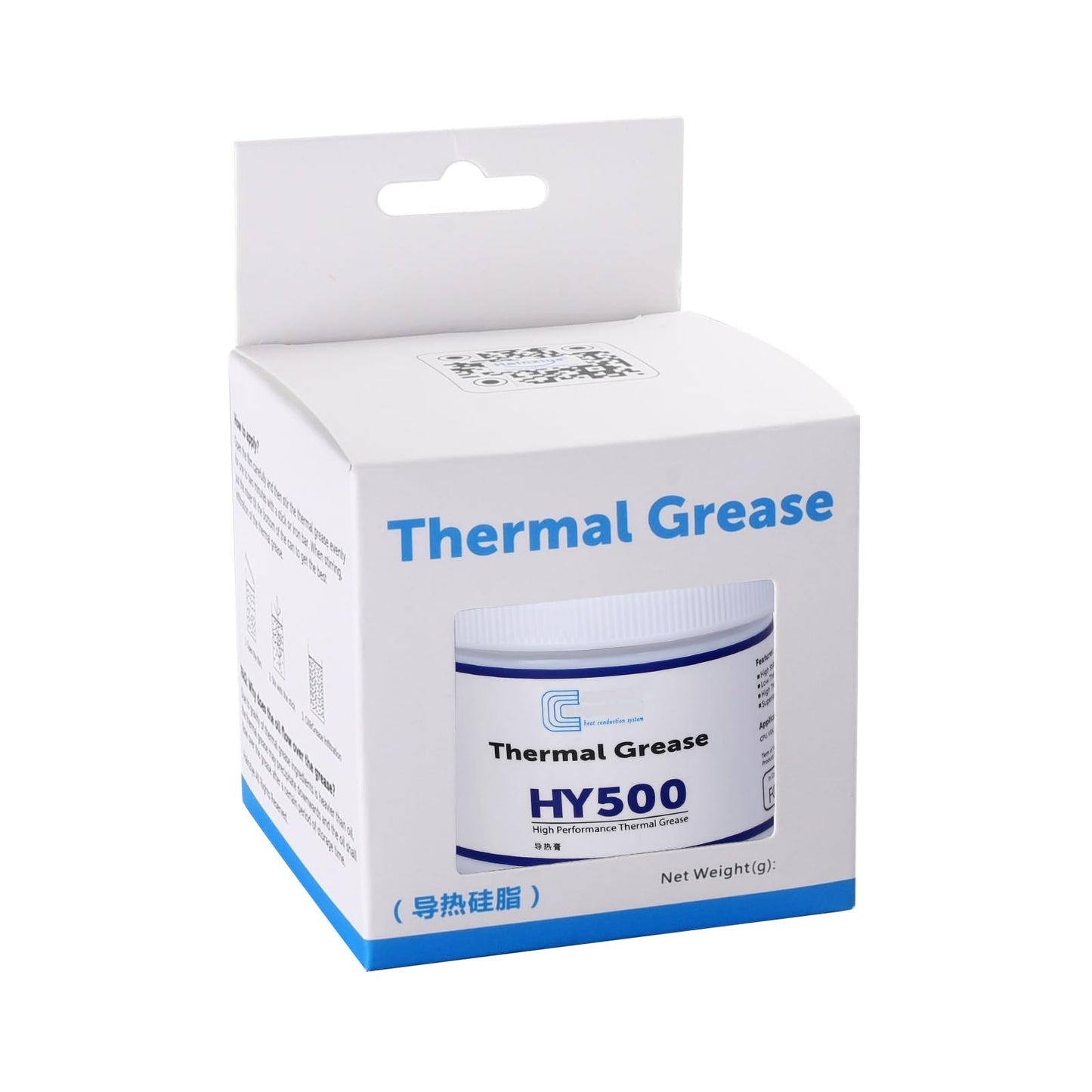 HY500-100g CPU Thermal Heatsink Grease Paste Compound Thermal Conductivity: >1.93W/m-k Carbon Based High Performance for CPU PC GPU -100 Grams