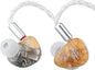 Linsoul Kiwi Ears Orchestra Lite Performance Custom 8BA in-Ear Monitor IEM with Detachable 4-core 7N Oxygen-Free Copper OFC Cable, Handcrafts Faceplate for Audiophile Studio Musician (Orange)