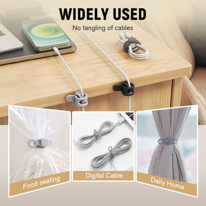 24pcs Silicone Cable Ties, Magnetic Data Cable Organizers Reusable Cable Ties Wire Organizer Adjustable Fastening Cable Straps Magnetic Silicone Cable Straps Cord Organizer for Bundling Earphone