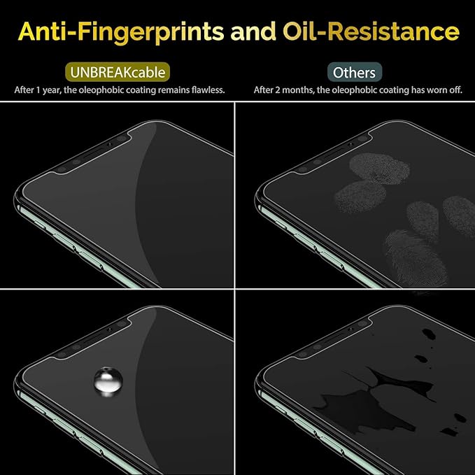 UNBREAKcable iPhone 11 Pro Screen Protector [2 Pack], 2.5D Double Defense Series Premium Tempered Glass for 5.8-inch iPhone 11 Pro (2019) [Anti-scratch, Anti-fingerprint, Bubble Free & Case-friendly]