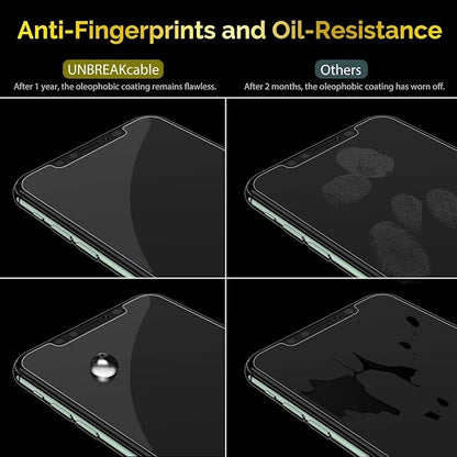 UNBREAKcable iPhone 11 Pro Screen Protector [2 Pack], 2.5D Double Defense Series Premium Tempered Glass for 5.8-inch iPhone 11 Pro (2019) [Anti-scratch, Anti-fingerprint, Bubble Free & Case-friendly]