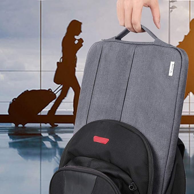 Voova Laptop Sleeve Carrying Case 13 13.6 Inch Compatible with MacBook Air 13 M1/M2/M3/M4, MacBook Pro 13/14, IPad Pro 13, Waterproof Slim Computer Cover Bag, Grey