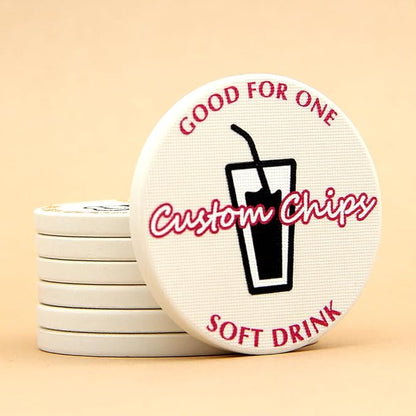 100 Custom 𝗖𝗲𝗿𝗮𝗺𝗶𝗰 𝗣𝗼𝗸𝗲𝗿 𝗖𝗵𝗶𝗽𝘀 with Your Personalized Text or Logo, 39mm/1.5 in Casino Poker Chips Sized