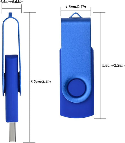 Kepmem USB Flash Drive - 10 Pack 32MB USB 2.0 Memory Sticks - Swivel Small Capacity PenDrive - 10 Assorted Colors