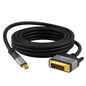 4K USB C to DVI Cable 6 FT, USB Type-C to DVI-D Adapter Cord, (Thunderbolt 3/4) Compatible with iPhone 16/15 Series, MacBook Pro/Air, iPad Pro, iMac, Galaxy S24, XPS, Surface Book 3 and More, Real 4K