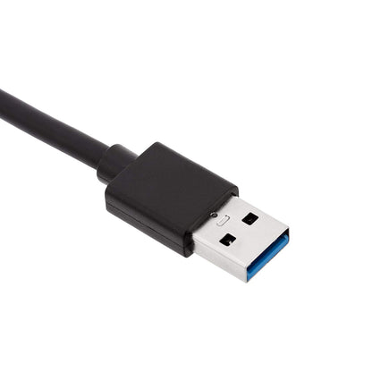 Amazon Basics 4-Port USB 3.0 Hub with 3 USB-A Ports & 1 RJ45 Gigabit Ethernet Port, High-Speed Network Adapter for Laptops, Black