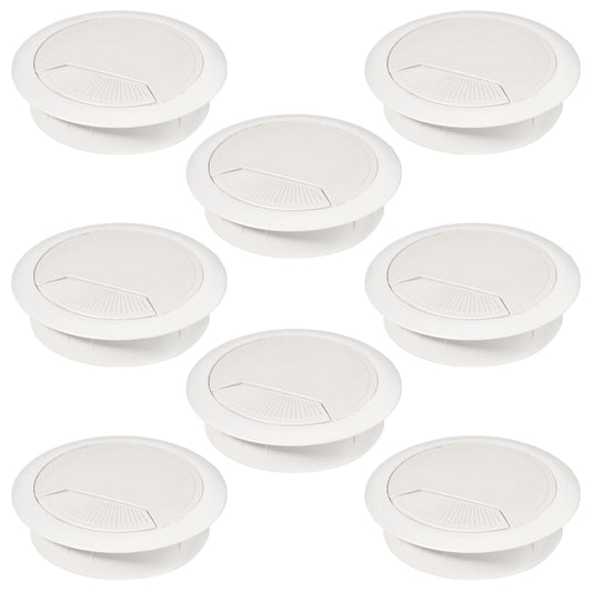 Desk Grommet 2 inch(50mm)8 Pcs, Desk Hole Grommet, Cable Grommet, Desk Hole Cover, Desk Cord Hole Cover, Desk Cable Hole Cover, Desk Wire Hole Insert, Furniture Hole Cover(White Grommet)