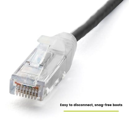 TRUECABLE Cat6 Component Rated Patch Cable, Unshielded (U/UTP), 5ft, Black, 28AWG Stranded Pure Copper, Snagless 10G High-Speed Ethernet Cable, PoE++ 4PPoE 100W, UL Listed, RoHS-3, 1 Pack