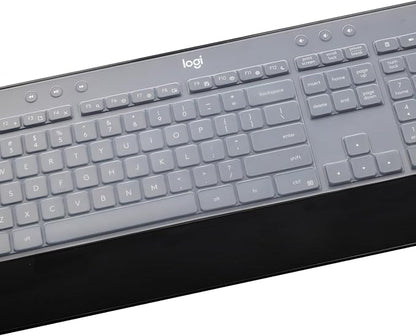Keyboard Cover Skin for Logitech MK545 MK540 Wireless Keyboard, Logitech MK545 Keyboard Protector, Logitech MK540 Ultra Thin Desktop PC Silicone Clear Keyboard Skin Protector