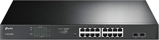 TP-Link TL-SG1218MPE 16 Port Gigabit Switch Easy Smart Managed 16 PoE+ @250W, 2 non-PoE ports, 2 combo SFP slots 3 Year Manufacturer Warranty QoS, Vlan, IGMP & LAG, Free Expert Help