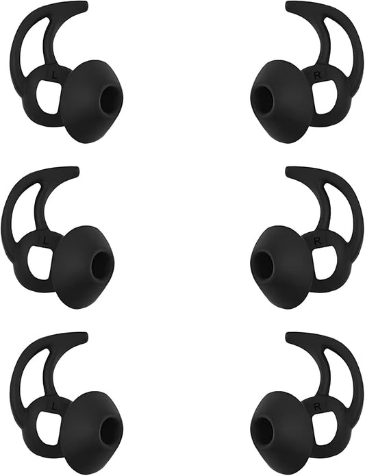 CYADCI 3 Pairs Earbud Tips Small，Eartips Compatible with Bose QuietComfort Earbuds and Sport Earbuds，Black