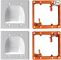 BestMounts - 2 Pack In Wall Cable Management Kit - Recessed Wall Plate Cable Pass Through Pair with Dual Gang Low Voltage Mounting Bracket - TV Cord Hider for Wall Mounted TV ETL Listed