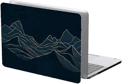 Compatible with MacBook Air 13.3 13.6 Inch Case 2022 2021 2020 2019 Plastic Hard Shell Case Cover,13.6 Air (A2681) M2 2022, Dark Mountains