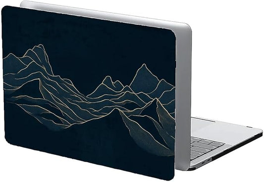Compatible with MacBook Air 13.3 13.6 Inch Case 2022 2021 2020 2019 Plastic Hard Shell Case Cover,13.6 Air (A2681) M2 2022, Dark Mountains