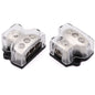 TuoLauthon 2 Way Power Distribution Block 1x 0 GA in 2X 0 GA Out Circuit Protector Distribution Connecting Blocks for Car Audio Splitter,2Pcs with Installation Kit