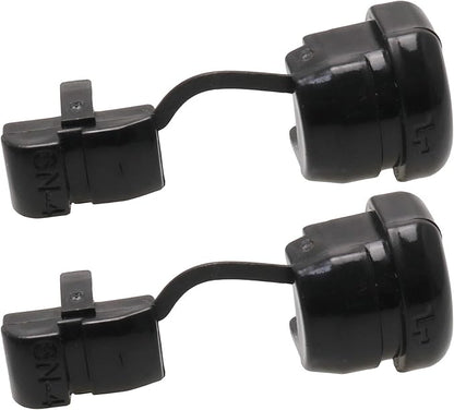 HJ Garden 10pcs Wire Cover Round Cable Wire Strain Relief Bush Grommet Round Strain Relief Bushing Electric Cable Protection Cord Buckle, Black