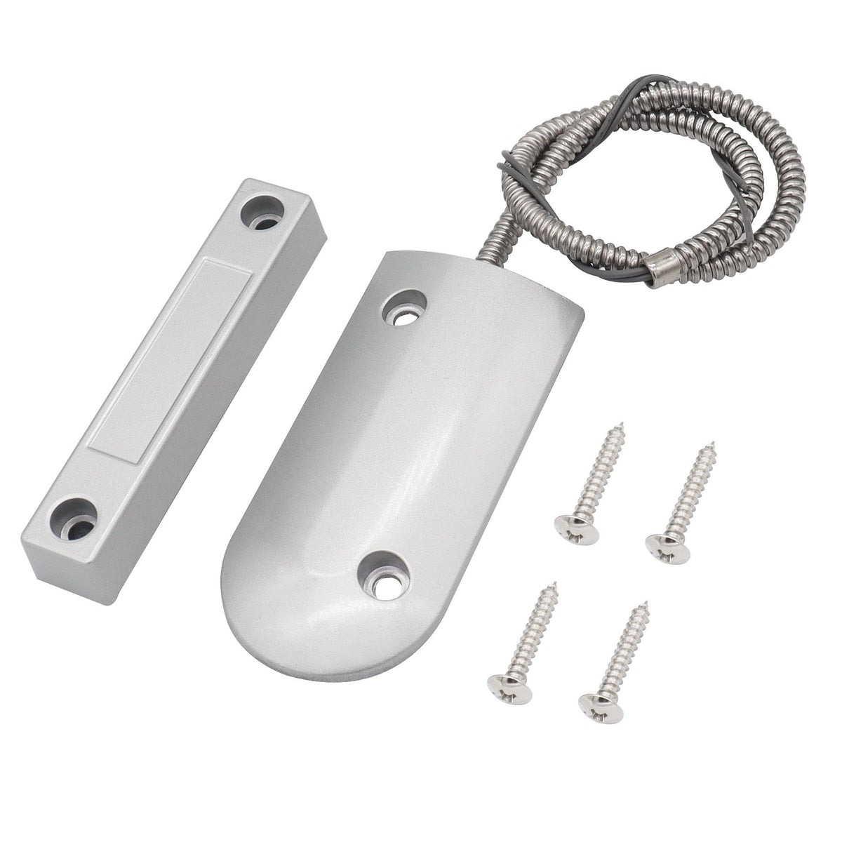 FOCMKEAS Magnetic Reed Switch, NC, 2 Wire, Zinc Alloy Sliver, OC-55